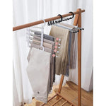 5 in 1 Foldable Multi-Purpose Steel Hanger For Wardrobe Clothes Organizer