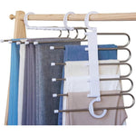 5 in 1 Foldable Multi-Purpose Steel Hanger For Wardrobe Clothes Organizer
