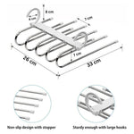 5 in 1 Foldable Multi-Purpose Steel Hanger For Wardrobe Clothes Organizer
