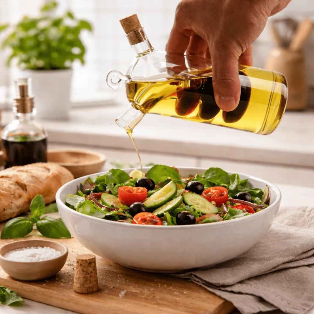 2 in 1 Transparent Dual Glass Olive Oil and Vinegar Dispenser