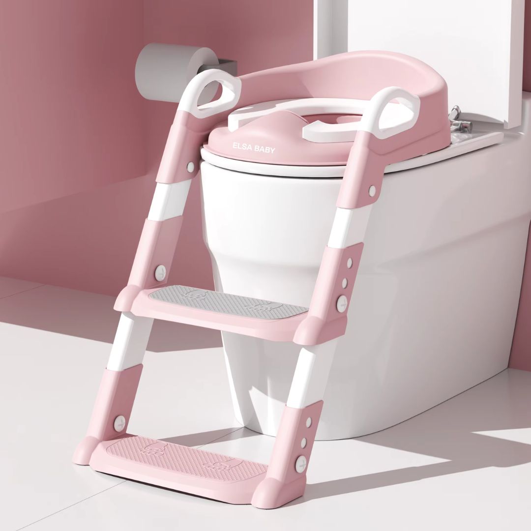 3-in-1 Kids Toilet Potty Training Seat With Anti-Slip Pads Ladder