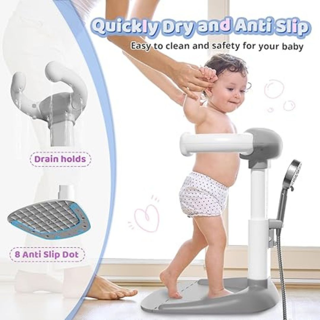 Adjustable Baby Bath Standing Support Anti-Slip For Toddlers