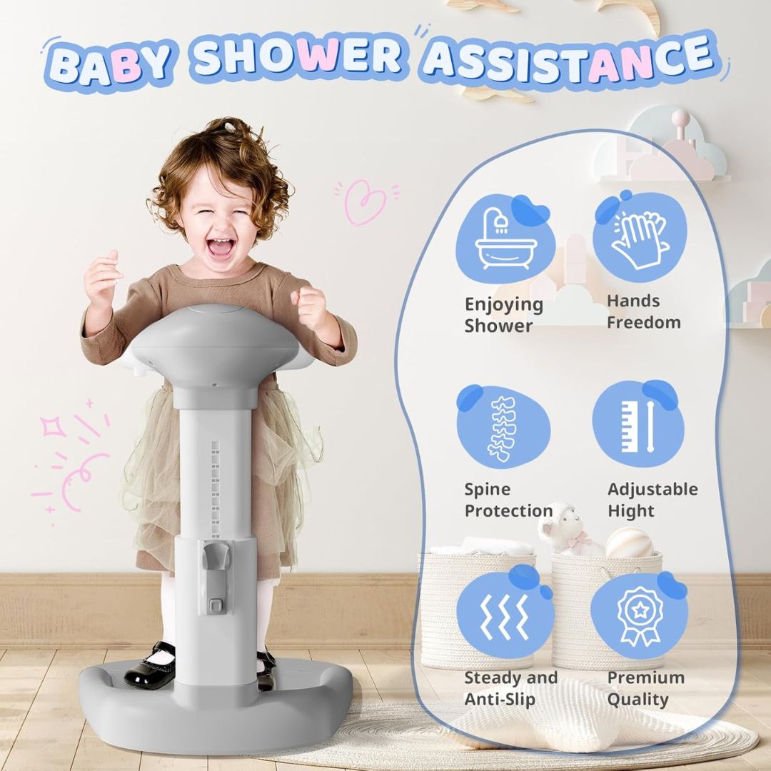 Adjustable Baby Bath Standing Support Anti-Slip For Toddlers