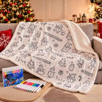 Christmas Coloring Blanket 130x150cm