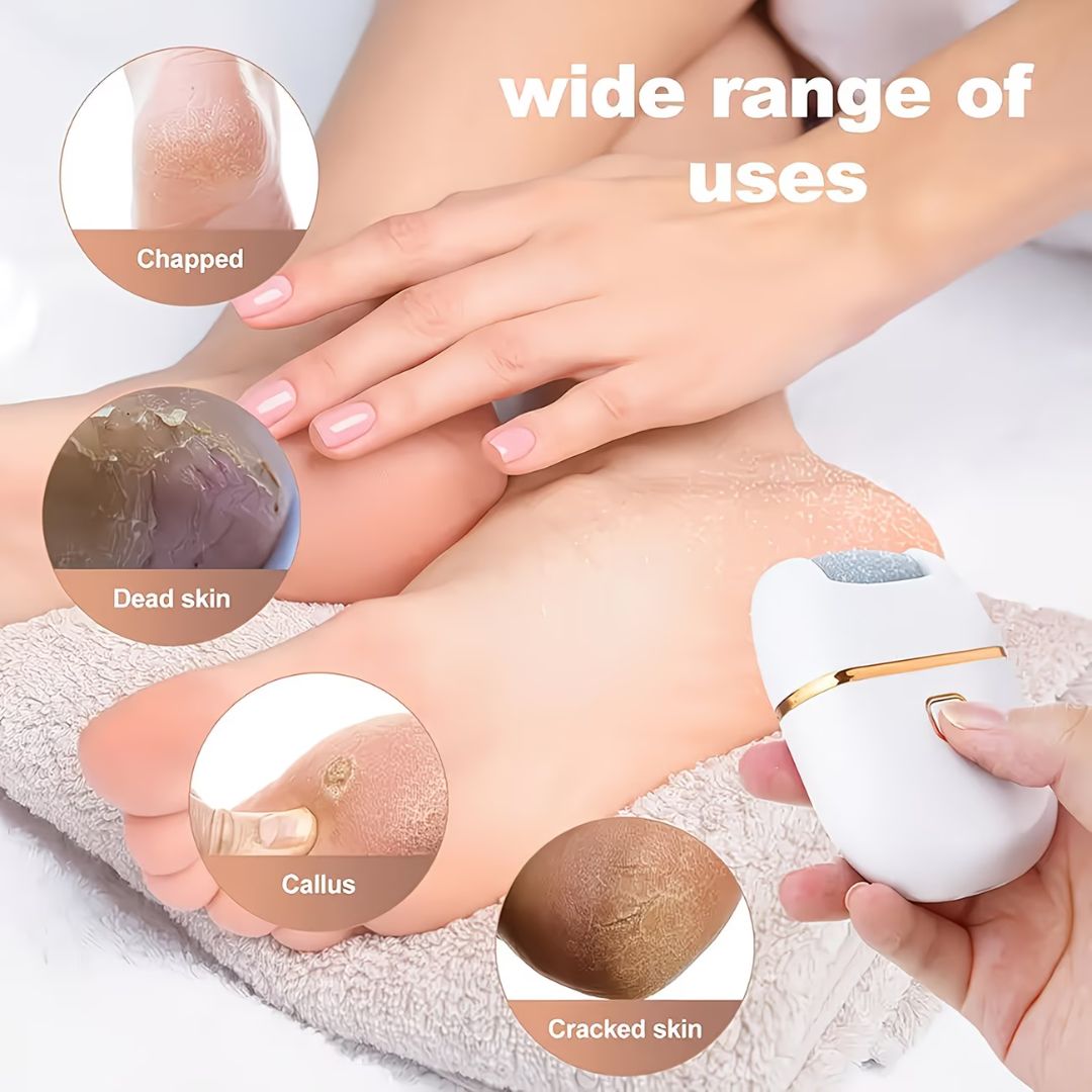 USB Powered Electric Foot Scrubber With 1 Replacement And 2 Speed Settings