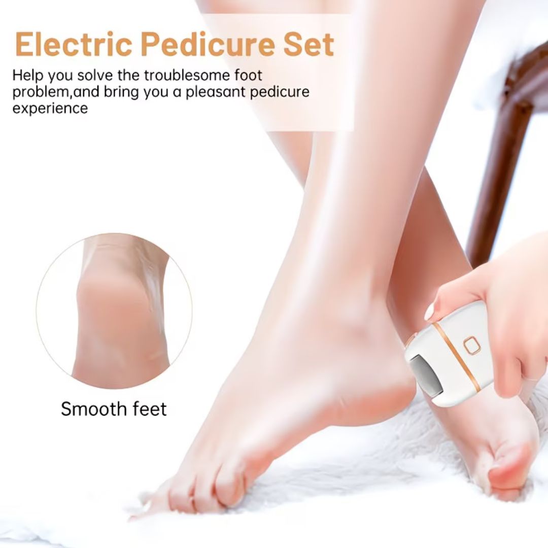 USB Powered Electric Foot Scrubber With 1 Replacement And 2 Speed Settings