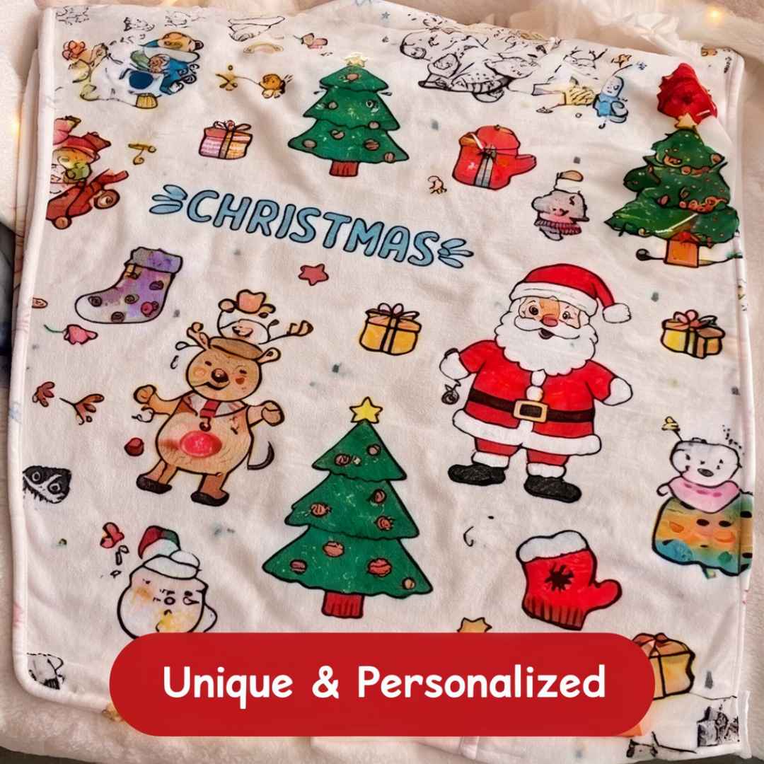 Christmas Coloring Blanket 130x150cm