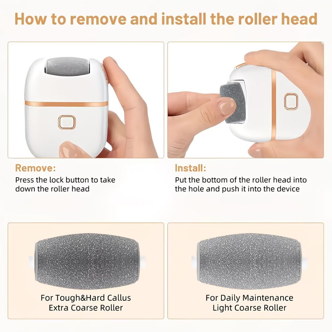 USB Powered Electric Foot Scrubber With 1 Replacement And 2 Speed Settings