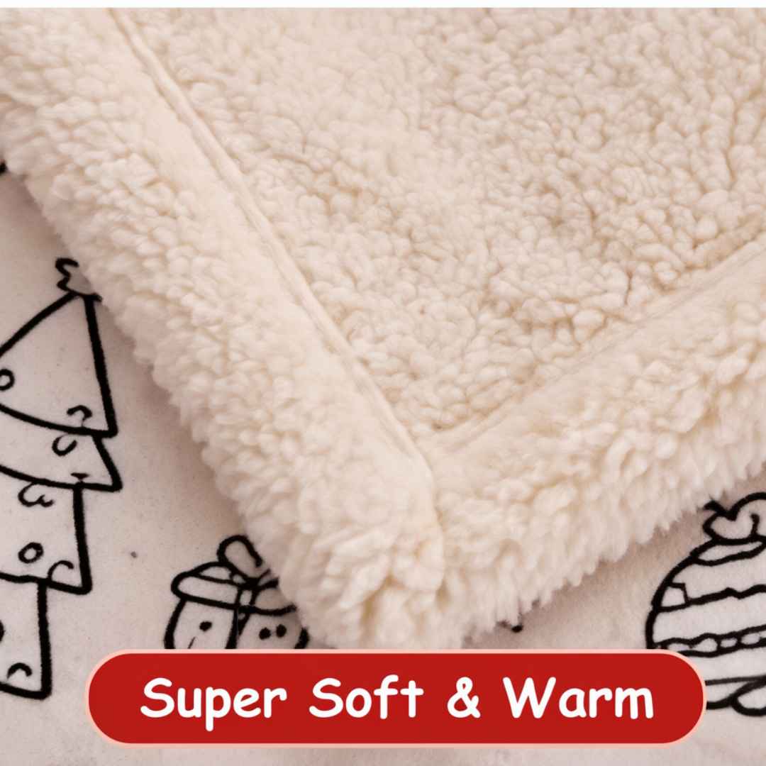 Christmas Coloring Blanket 130x150cm