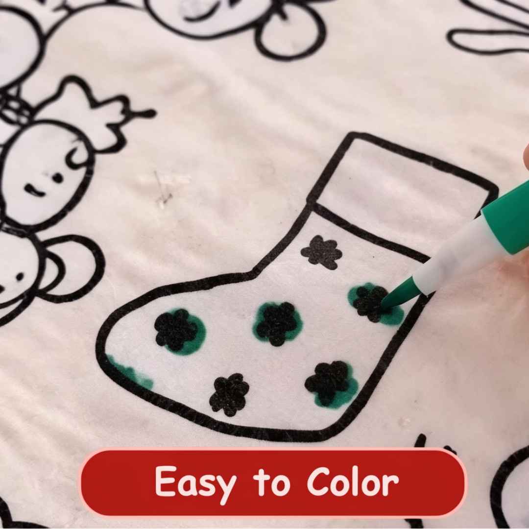 Christmas Coloring Blanket 130x150cm