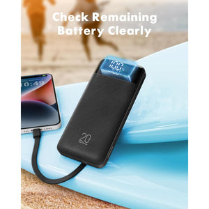 Remax 22.5W Power Bank 20000mAh Fast Charging With Built-In 4 Cables
