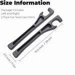 2 Pack Car Seat Gap Filler Black