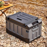 Foldable Outdoors Storage Box With Seat Back For Chair