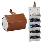 5-Slot Glasses Foldable Case Organizer For Travel & Daily Use