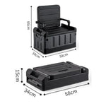 Foldable Outdoors Storage Box With Seat Back For Chair