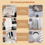 LED Vanity Makeup Mirror 3 Folds With Magnification Touch Screen Control & 180 Degree Adjustable