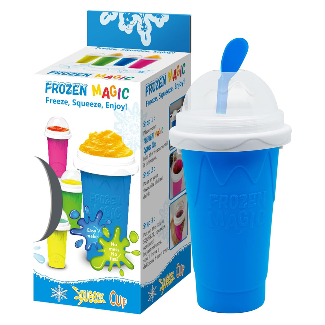 Frozen Magic Slushy Maker Cup With Lid & Straw For All Ages