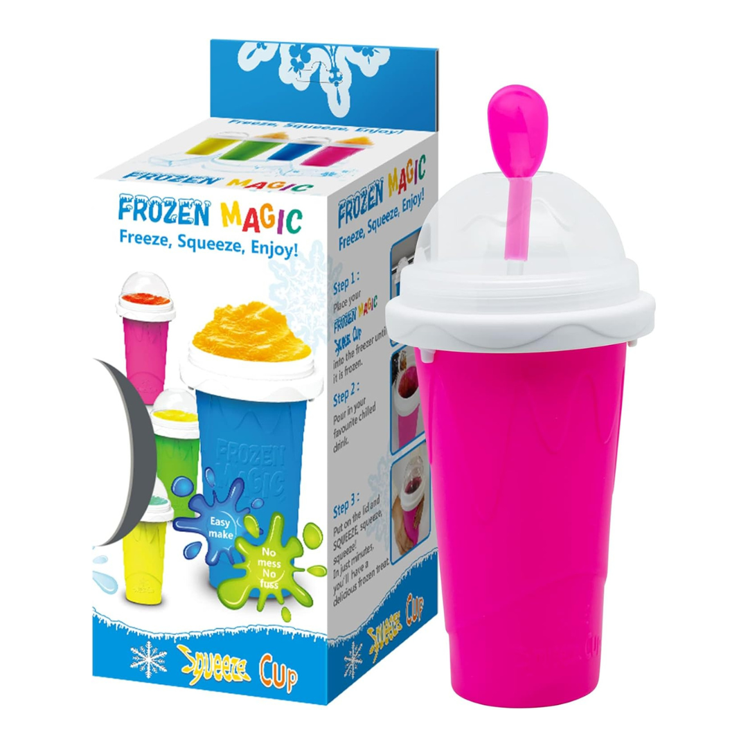 Frozen Magic Slushy Maker Cup With Lid & Straw For All Ages