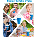 Frozen Magic Slushy Maker Cup With Lid & Straw For All Ages