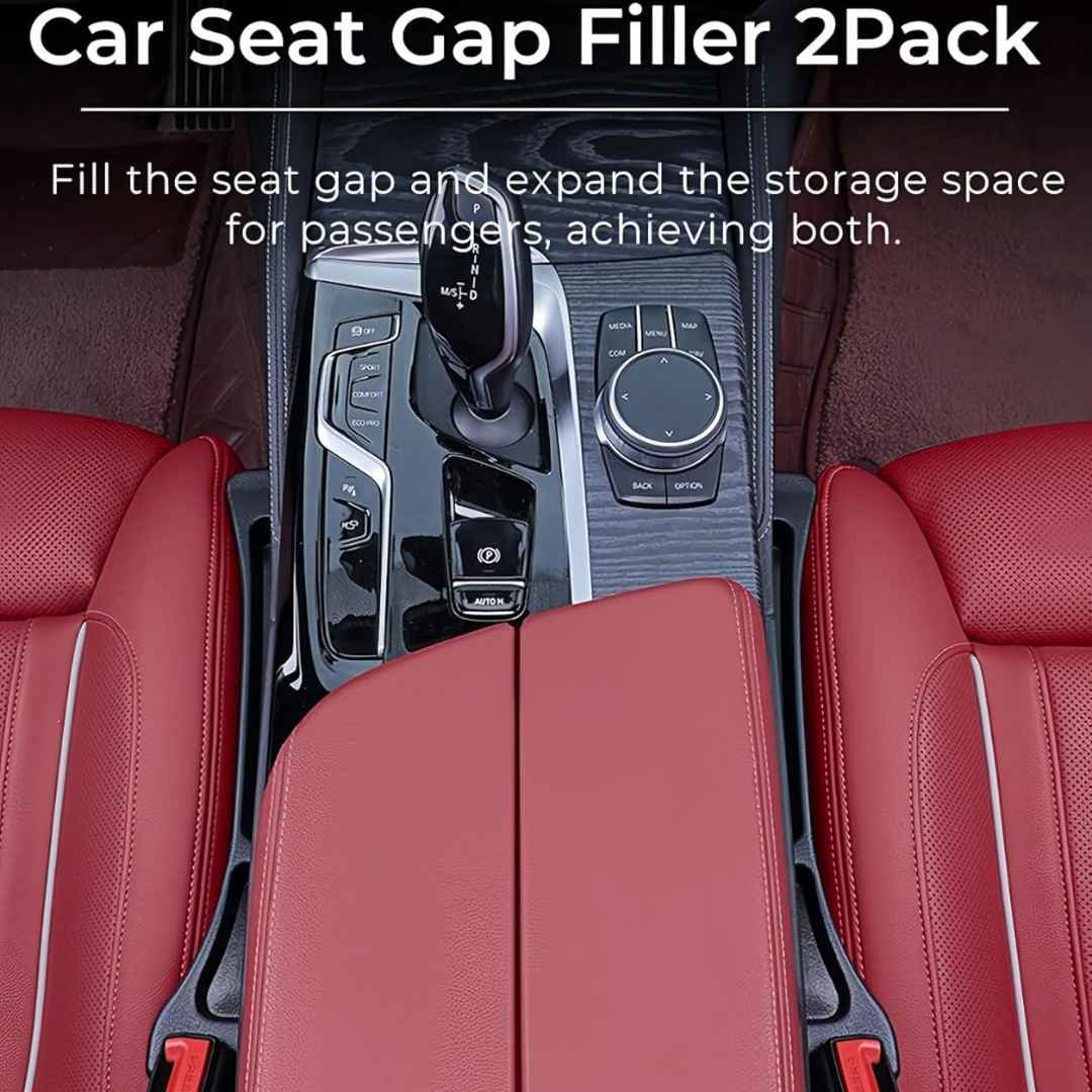 2 Pack Car Seat Gap Filler Black