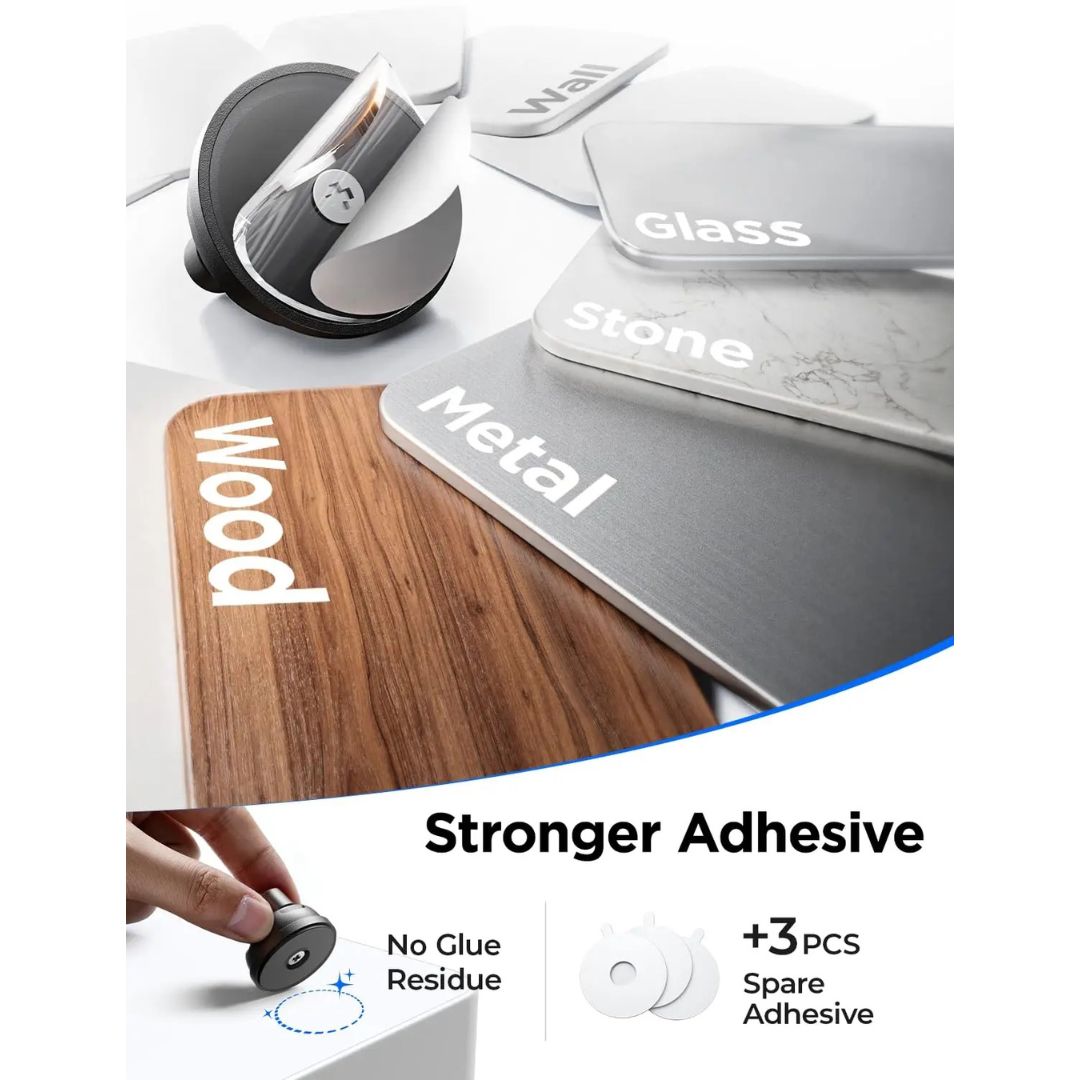 Lisen 6-Pack 360°Rotating Magnetic Cord Holder No-Residue Strong Adhesive Cable Organizer