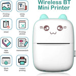 Mini Smart Inkless Thermal Printer Portable Bluetooth Wireless With 1 Roll Paper