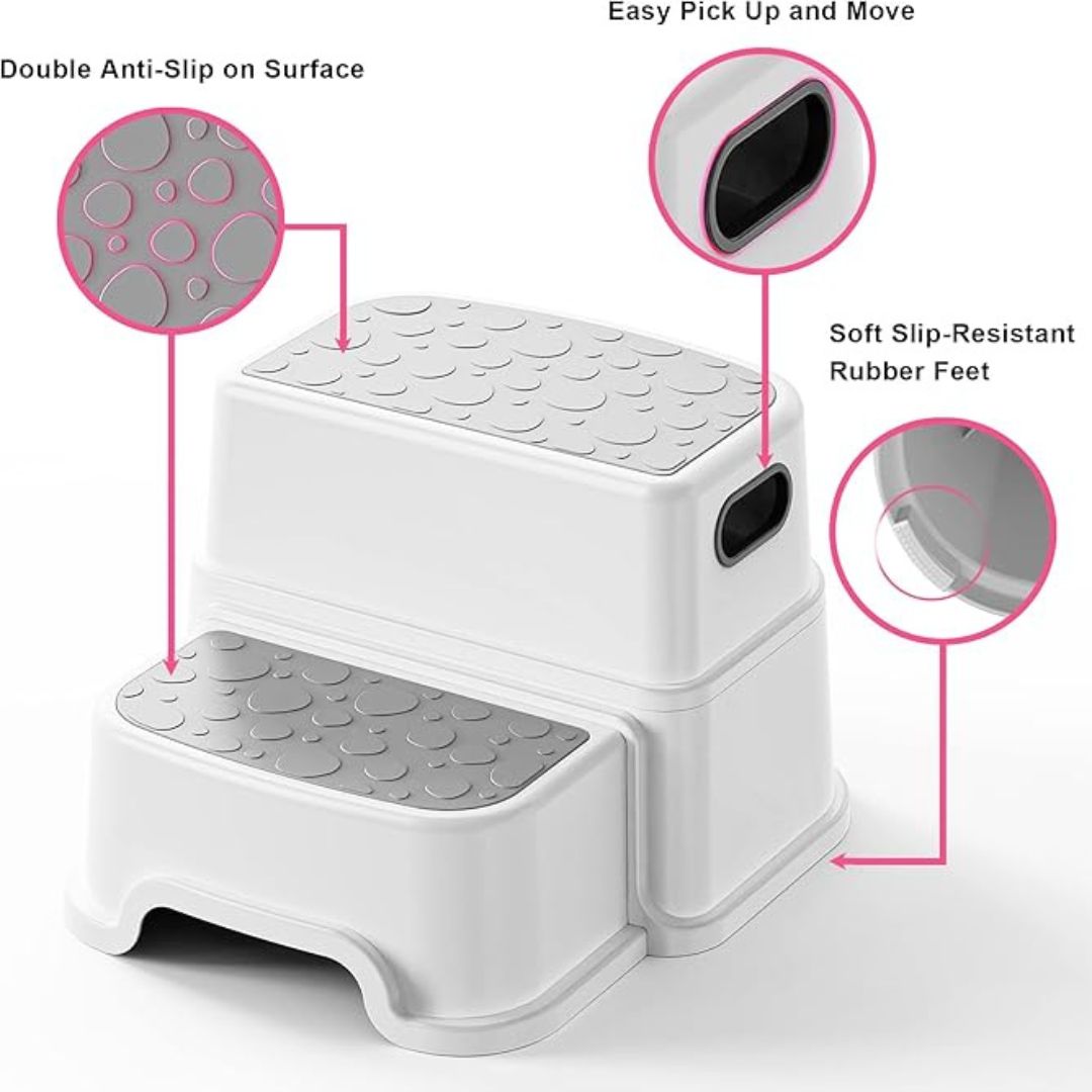 Kids Non-Slip Two Step Stool
