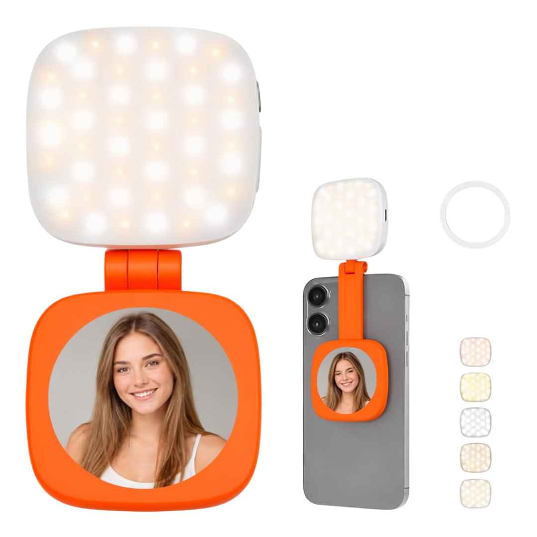Magnetic Fill Light Foldable MagSafe LED With Mirror 360° Rotating