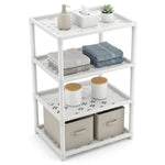 4 Tier Multipurpose Hard Plastic White Storage Rack
