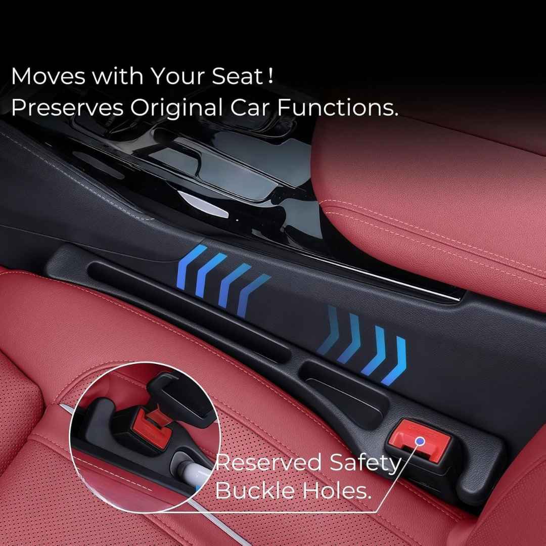 2 Pack Car Seat Gap Filler Black