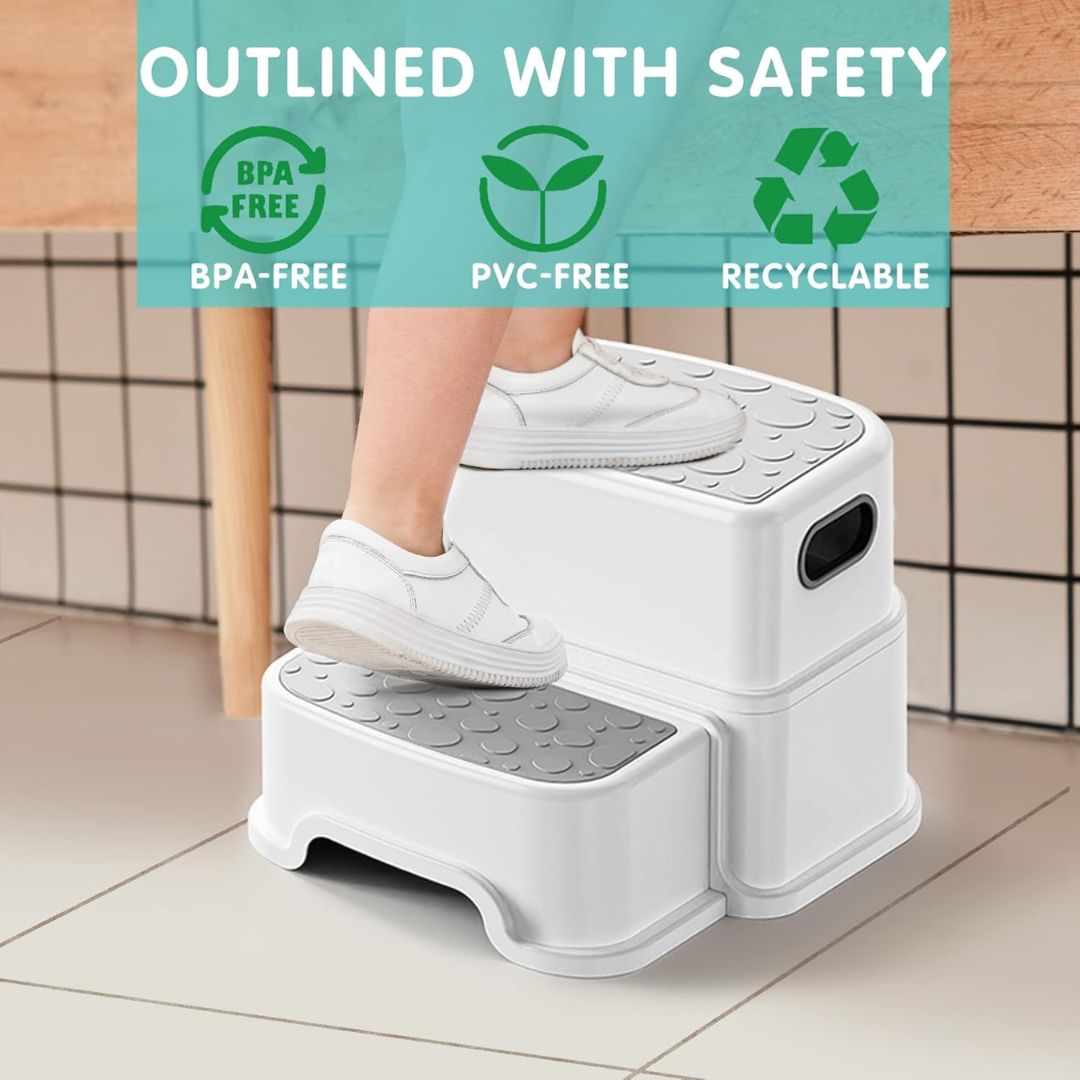 Kids Non-Slip Two Step Stool