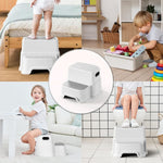 Kids Non-Slip Two Step Stool