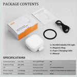 Magnetic Fill Light Foldable MagSafe LED With Mirror 360° Rotating