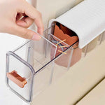 2-Pack Clear Wall Mounted Organizer 6 Cell Drawer