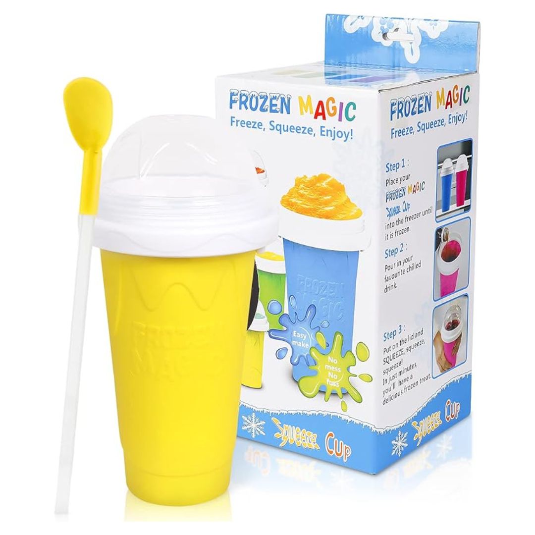 Frozen Magic Slushy Maker Cup With Lid & Straw For All Ages