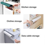 2-Pack Clear Wall Mounted Organizer 6 Cell Drawer
