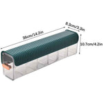 2-Pack Clear Wall Mounted Organizer 6 Cell Drawer