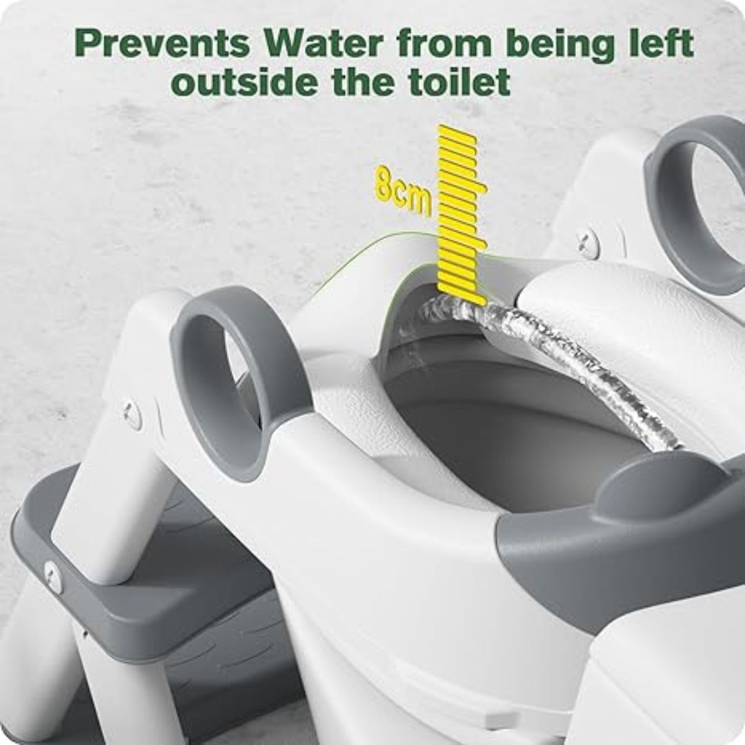 2-in-1 Kids Upgraded Toilet Potty Training Seat With Anti-Slip Pads Ladder