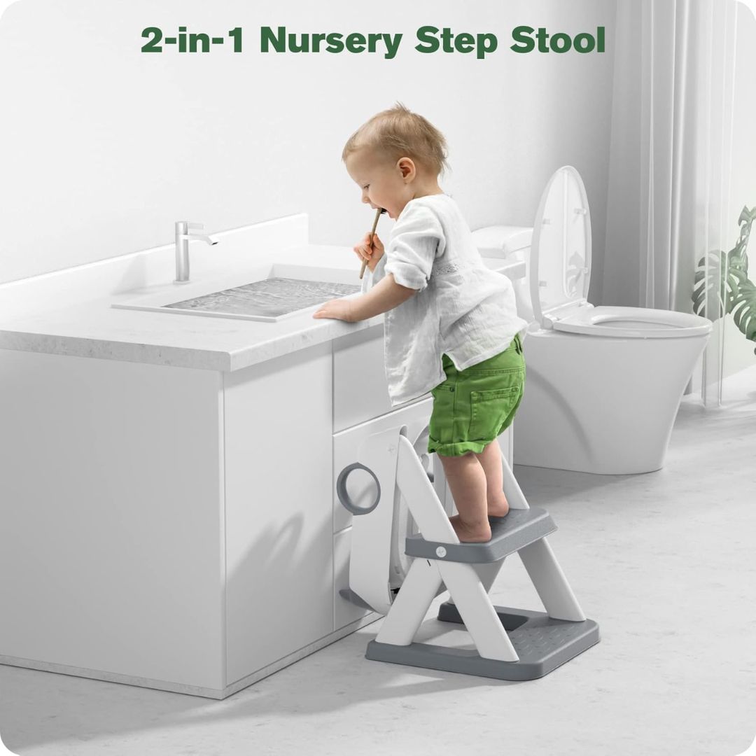 2-in-1 Kids Upgraded Toilet Potty Training Seat With Anti-Slip Pads Ladder