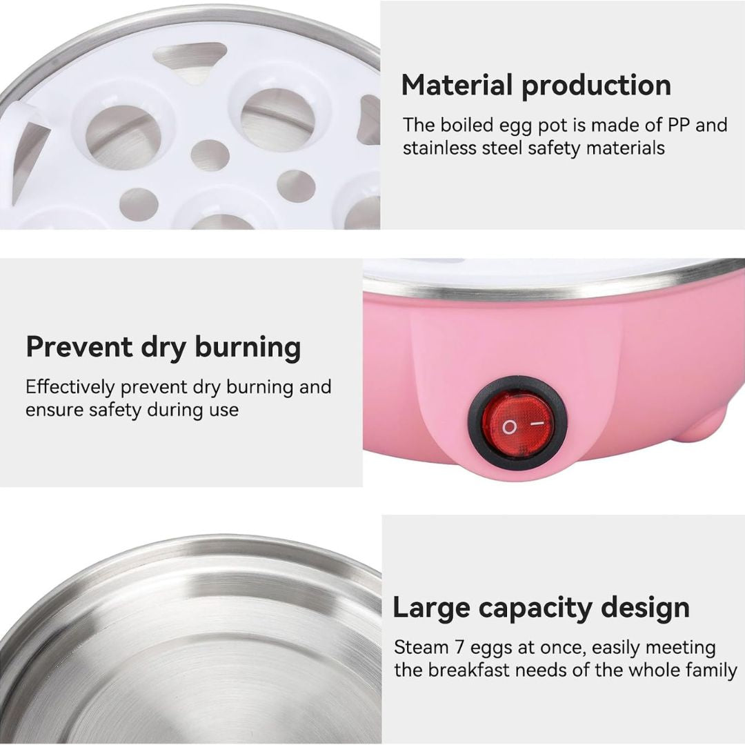 Electric Automatic Egg Boiler & Steamer 7 Egg Poacher Capacity 350 Watt