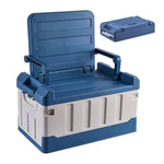 Foldable Outdoors Storage Box With Seat Back For Chair