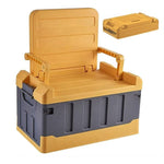 Foldable Outdoors Storage Box With Seat Back For Chair