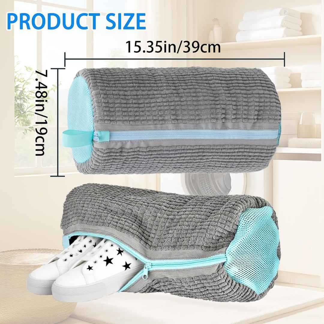 Reusable Shoe Washing Machine Laundry Bag For Washer & Dryer With Self-locking Zipper