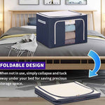 66 Liter Foldable Fabric Storage Bag With Steel Frames