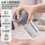 4-in-1 Refillable Travel Bottle Dispenser