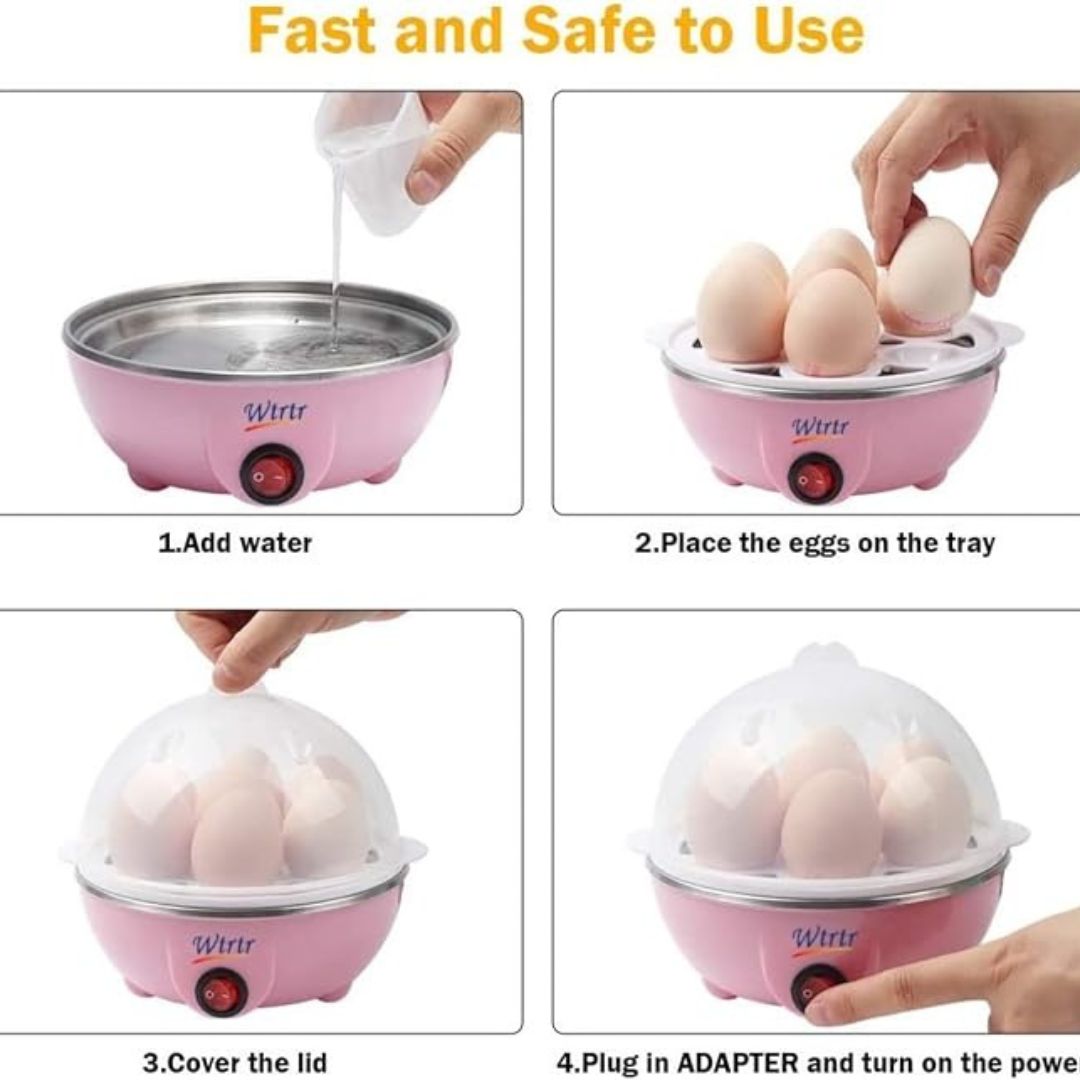 Electric Automatic Egg Boiler & Steamer 7 Egg Poacher Capacity 350 Watt