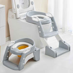 3 IN 1 Foldable Ladder Potty Seat For Kids Adjustable Height Grip Handle & Cushion Seat For Ages 1 to 8 Years