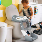 3 IN 1 Foldable Ladder Potty Seat For Kids Adjustable Height Grip Handle & Cushion Seat For Ages 1 to 8 Years