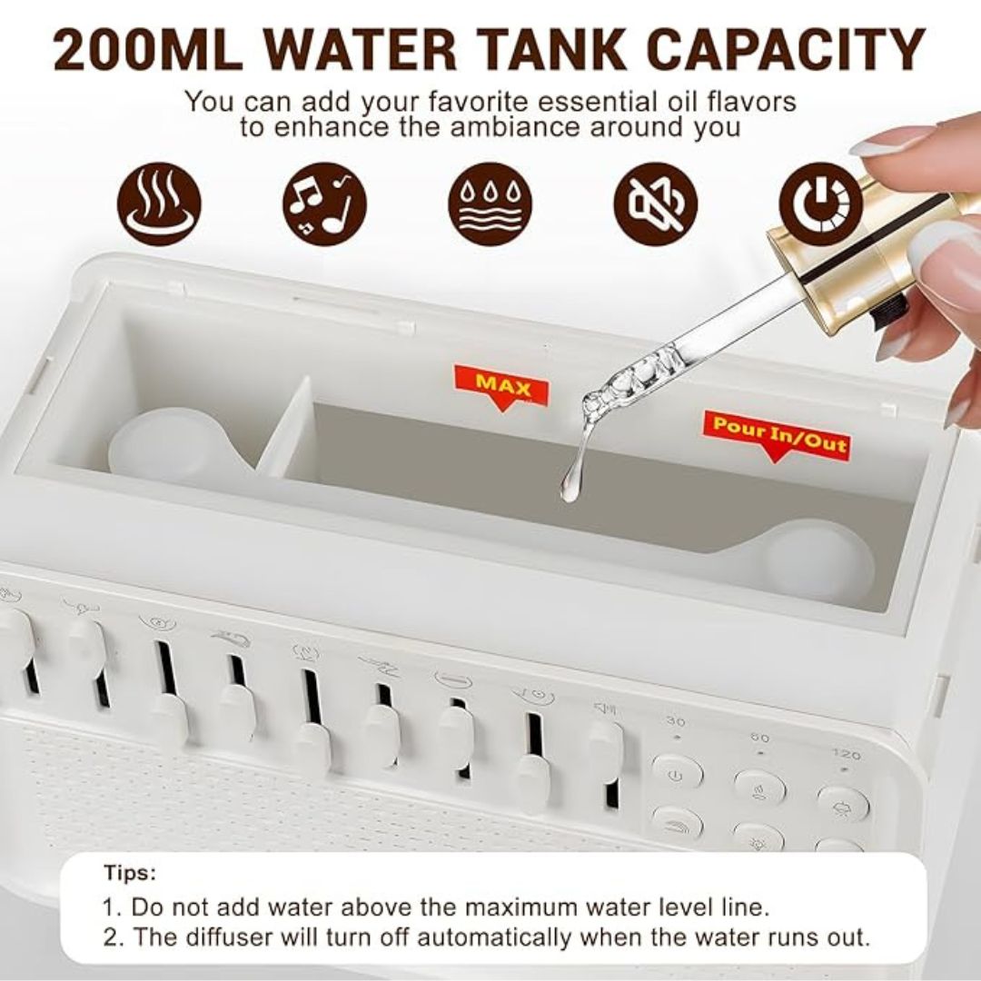 4-in-1 White Noise Humidifier With 8 Natural Sounds