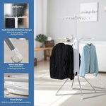 4-Legged Foldable Octopus Drying Rack With Wheels & Aluminum Rods - 360° Rotatable Design